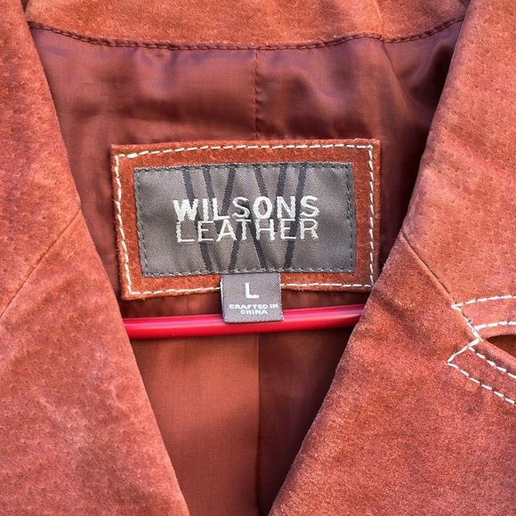 Wilsons Leather Genuine Leather Women’s Jacket Large Belted Button Front Rodeo - Picture 5 of 13